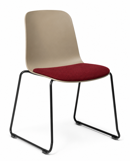 Eden Loria Sled Chair - Seat Upholstered