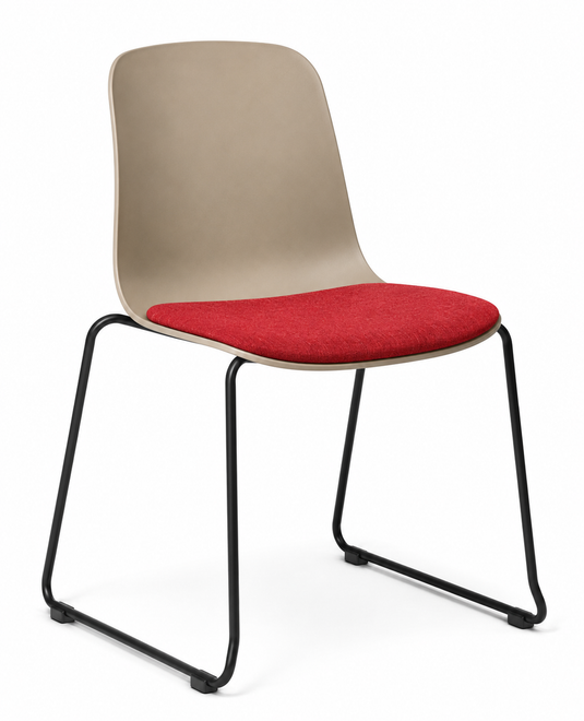 Eden Loria Sled Chair - Seat Upholstered