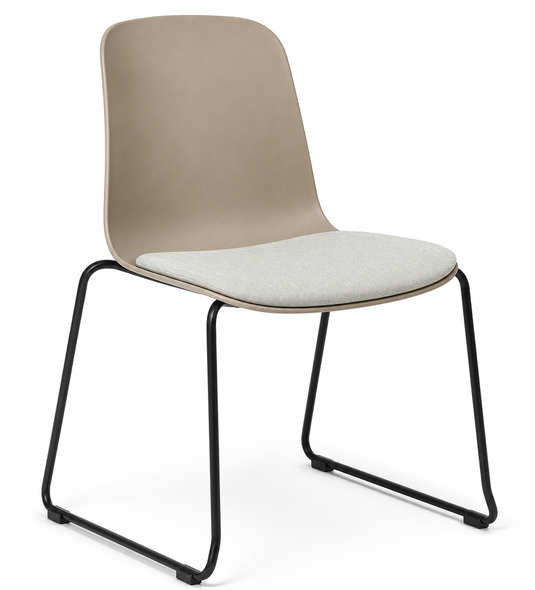 Eden Loria Sled Chair - Seat Upholstered