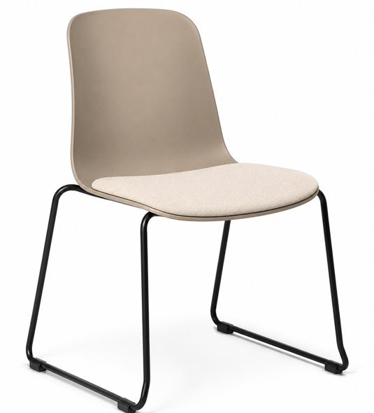 Eden Loria Sled Chair - Seat Upholstered