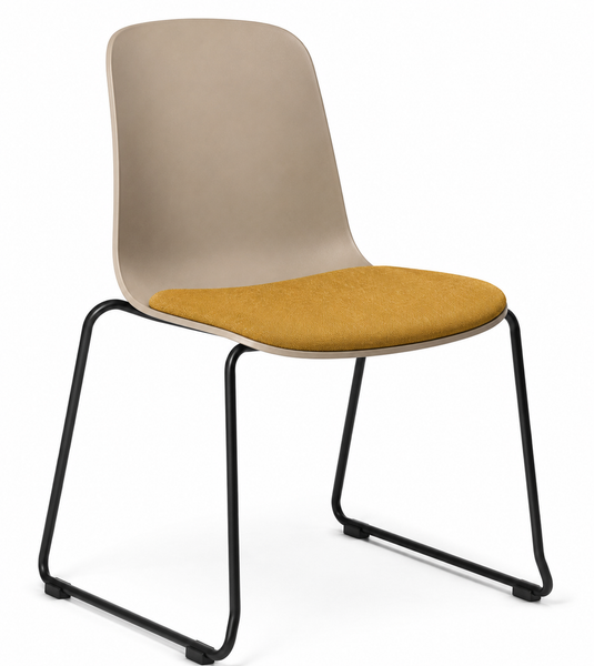 Eden Loria Sled Chair - Seat Upholstered