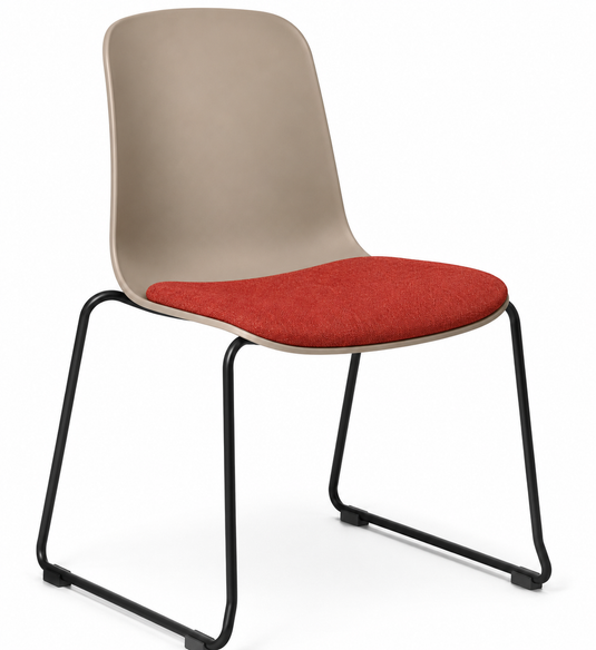 Eden Loria Sled Chair - Seat Upholstered