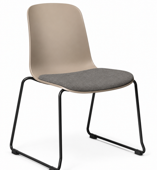 Eden Loria Sled Chair - Seat Upholstered
