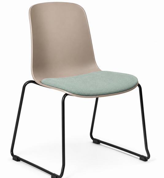 Eden Loria Sled Chair - Seat Upholstered