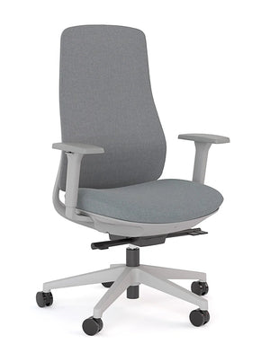 Gray office chair on a white background