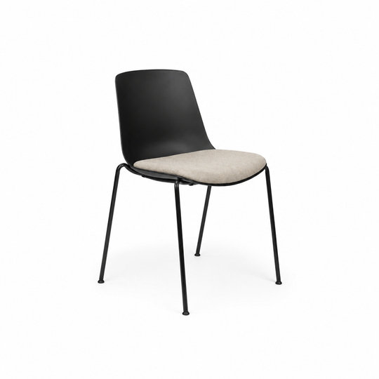 Chair Solutions Ola 4 Leg Chair - Black Frame - Seat Upholstered