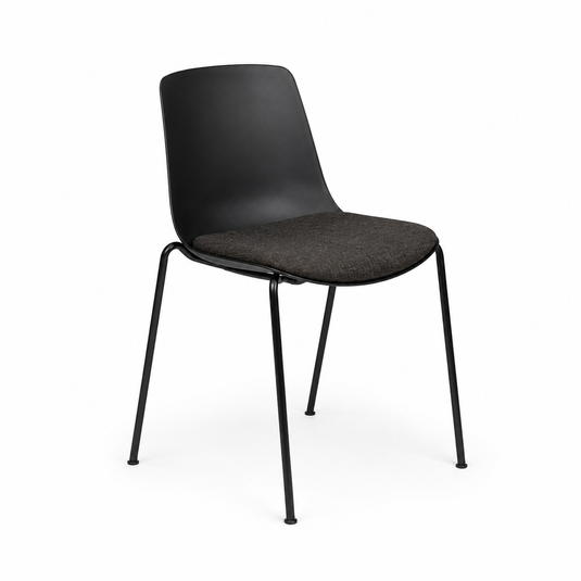 Chair Solutions Ola 4 Leg Chair - Black Frame - Seat Upholstered