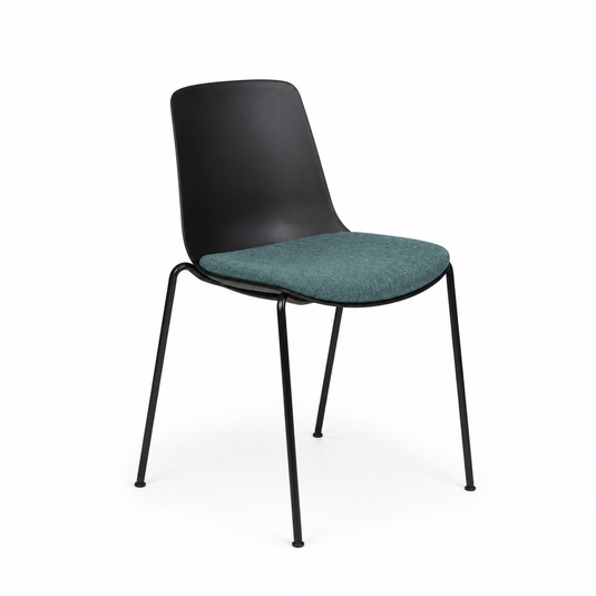 Chair Solutions Ola 4 Leg Chair - Black Frame - Seat Upholstered