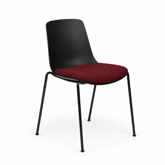 Chair Solutions Ola 4 Leg Chair - Black Frame - Seat Upholstered