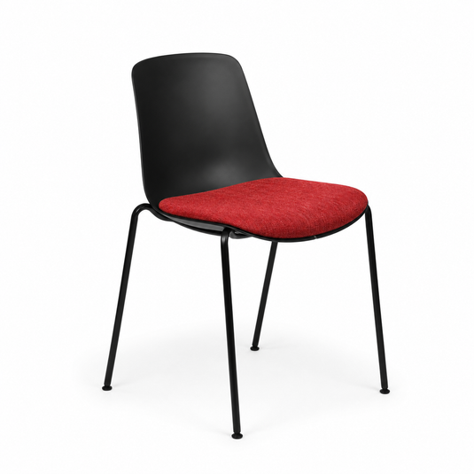 Chair Solutions Ola 4 Leg Chair - Black Frame - Seat Upholstered