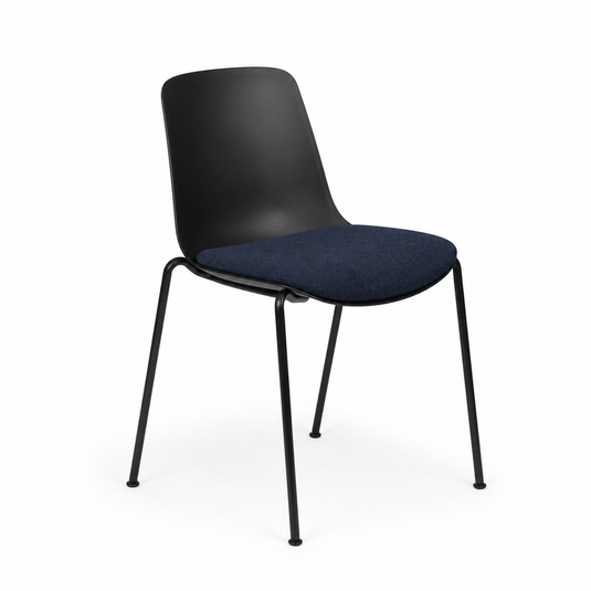 Chair Solutions Ola 4 Leg Chair - Black Frame - Seat Upholstered