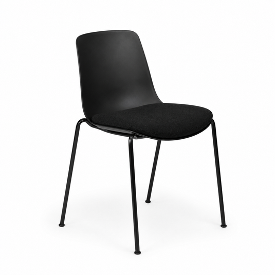 Chair Solutions Ola 4 Leg Chair - Black Frame - Seat Upholstered