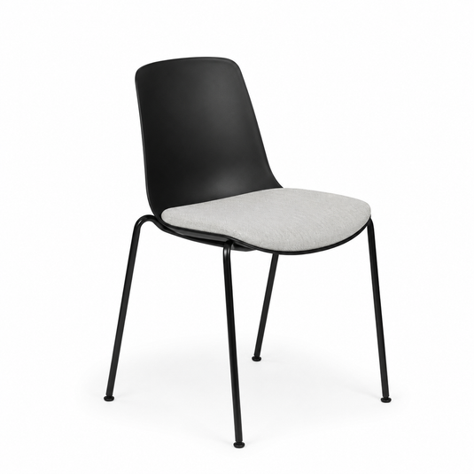 Chair Solutions Ola 4 Leg Chair - Black Frame - Seat Upholstered