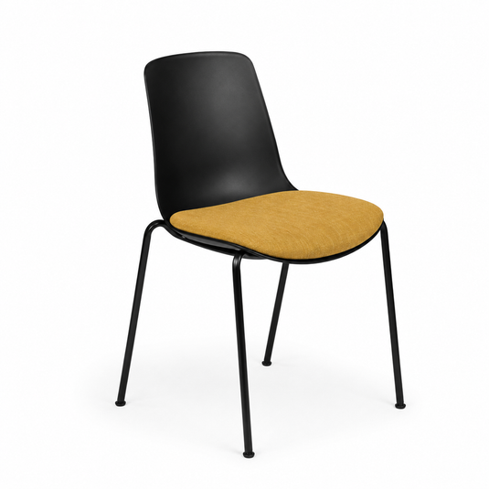 Chair Solutions Ola 4 Leg Chair - Black Frame - Seat Upholstered