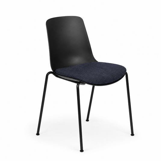 Chair Solutions Ola 4 Leg Chair - Black Frame - Seat Upholstered