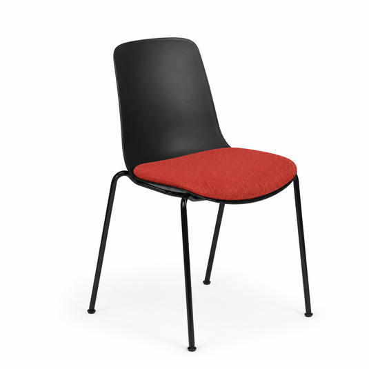 Chair Solutions Ola 4 Leg Chair - Black Frame - Seat Upholstered