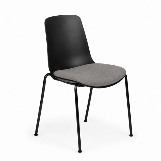 Chair Solutions Ola 4 Leg Chair - Black Frame - Seat Upholstered