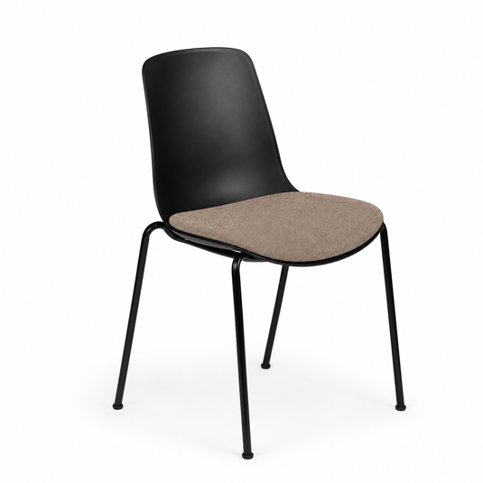 Chair Solutions Ola 4 Leg Chair - Black Frame - Seat Upholstered