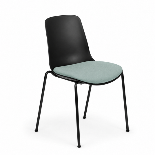 Chair Solutions Ola 4 Leg Chair - Black Frame - Seat Upholstered