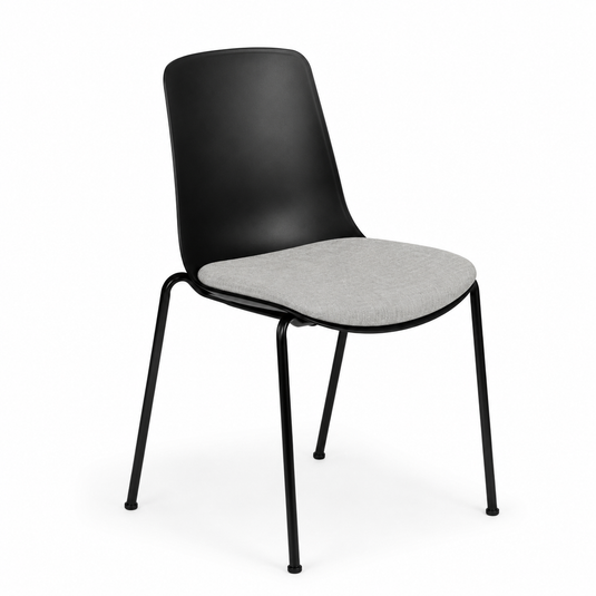 Chair Solutions Ola 4 Leg Chair - Black Frame - Seat Upholstered