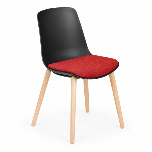 Chair Solutions Ola 4 Leg Chair - Timber Base - Seat Upholstered