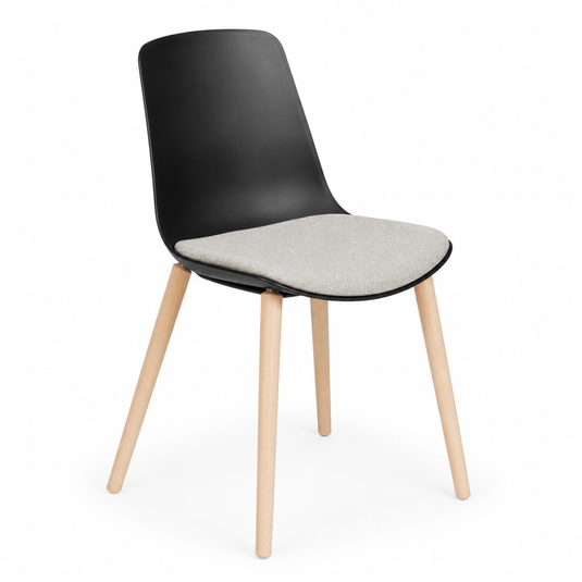 Chair Solutions Ola 4 Leg Chair - Timber Base - Seat Upholstered