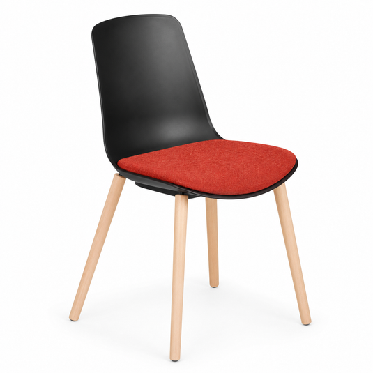 Chair Solutions Ola 4 Leg Chair - Timber Base - Seat Upholstered