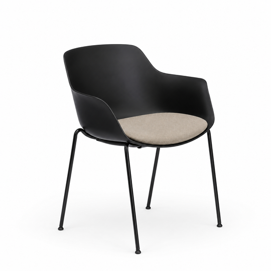 Chair Solutions Ola Relax 4 Leg Chair - Black Frame - Seat Upholstered