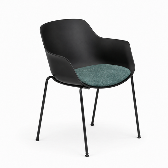 Chair Solutions Ola Relax 4 Leg Chair - Black Frame - Seat Upholstered