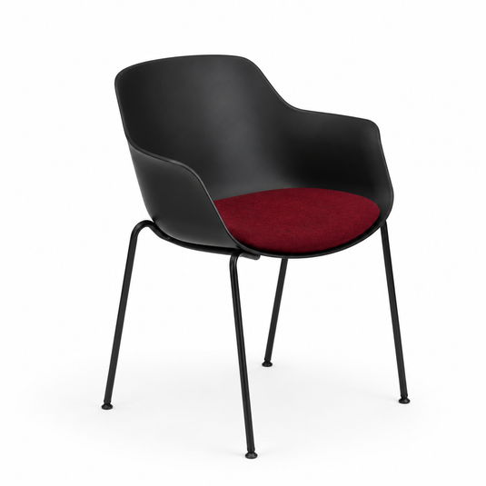 Chair Solutions Ola Relax 4 Leg Chair - Black Frame - Seat Upholstered