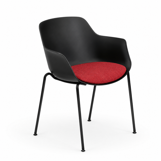 Chair Solutions Ola Relax 4 Leg Chair - Black Frame - Seat Upholstered