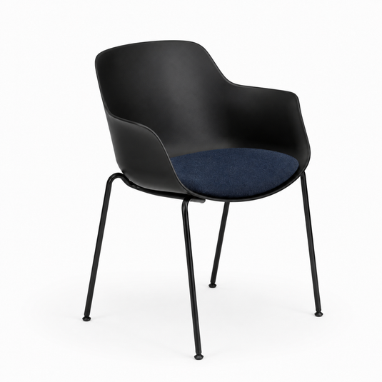 Chair Solutions Ola Relax 4 Leg Chair - Black Frame - Seat Upholstered
