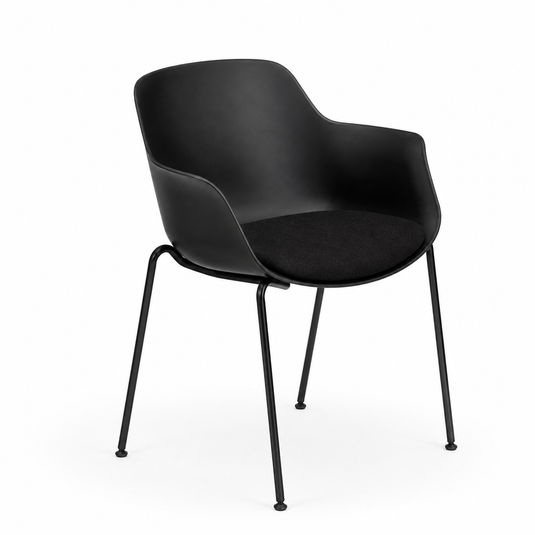 Chair Solutions Ola Relax 4 Leg Chair - Black Frame - Seat Upholstered
