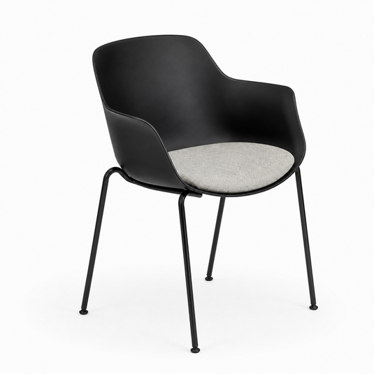 Chair Solutions Ola Relax 4 Leg Chair - Black Frame - Seat Upholstered