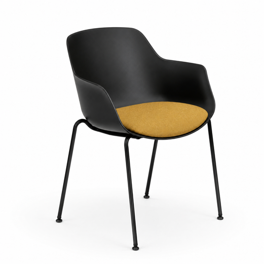 Chair Solutions Ola Relax 4 Leg Chair - Black Frame - Seat Upholstered