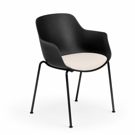 Chair Solutions Ola Relax 4 Leg Chair - Black Frame - Seat Upholstered