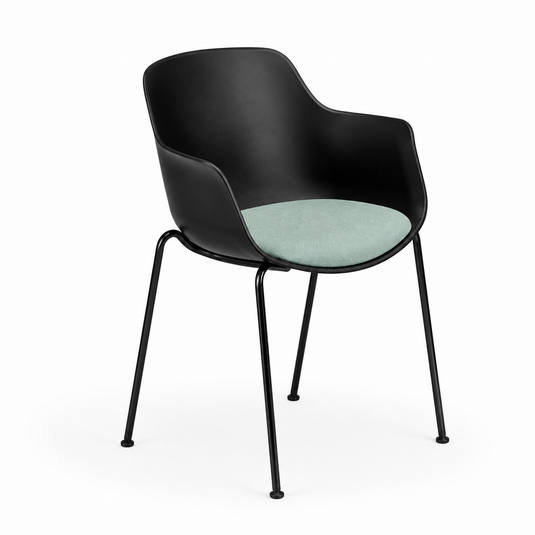Chair Solutions Ola Relax 4 Leg Chair - Black Frame - Seat Upholstered