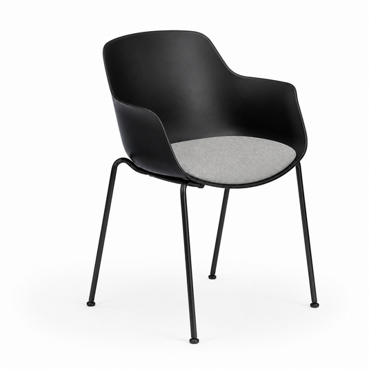 Chair Solutions Ola Relax 4 Leg Chair - Black Frame - Seat Upholstered