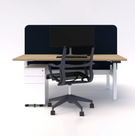 Pintari 2 Pod Back to Back Dual Motor - Standing Desk - White Base