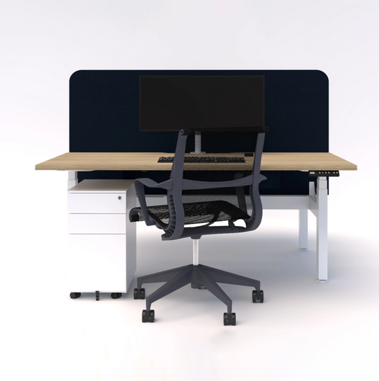 Pintari 2 Pod Back to Back - Dual Motor Standing Desk - White Base