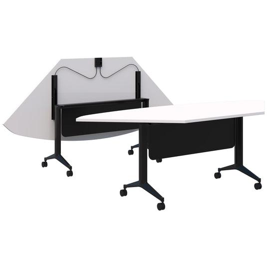 Accent Jump Trapezium Flip Table with Modesty Panel