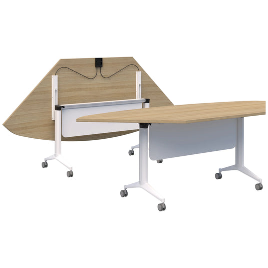 Accent Jump Trapezium Flip Table with Modesty Panel