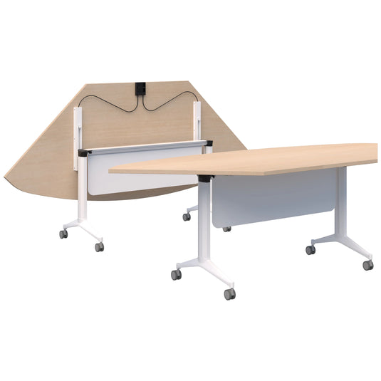 Accent Jump Trapezium Flip Table with Modesty Panel