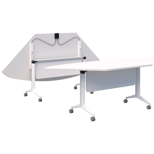 Accent Jump Trapezium Flip Table with Modesty Panel