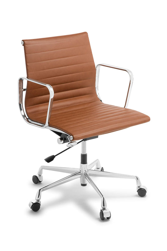 Eames Replica Classic Mid Back Chair - Chrome Frame