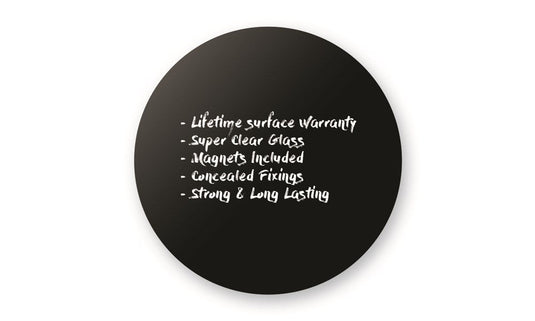 Boyd Visuals Magnetic Glass Writing Board - Round
