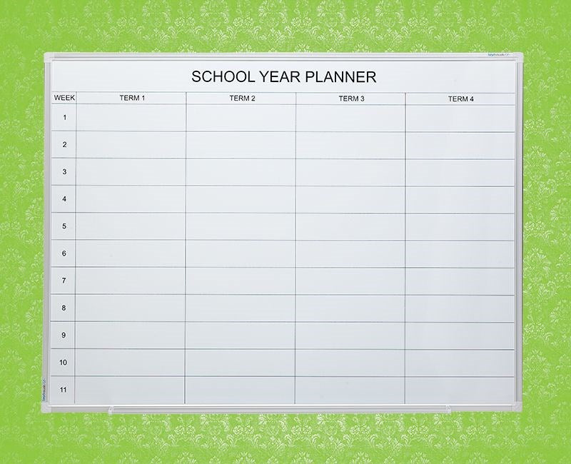 Boyd Visuals Porcelain School Year Planner Whiteboard