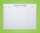 Boyd Visuals Porcelain School Year Planner Whiteboard