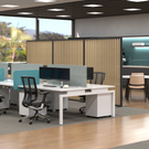 Connect Freestanding Straight Fin Wall