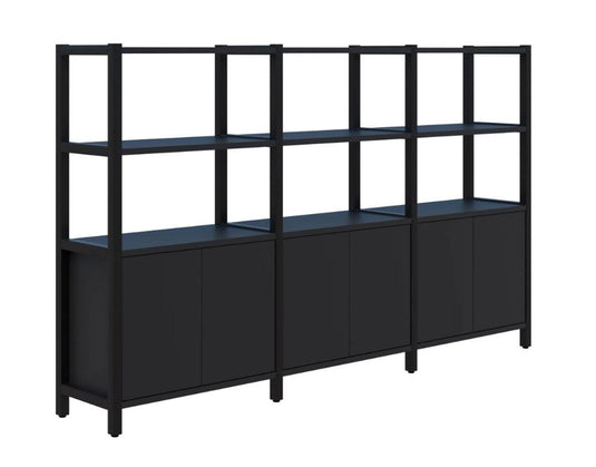 Grid 40 Storage / Open Display Wall - 4 Tier